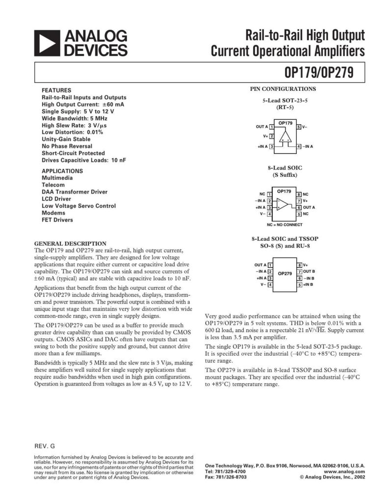 rail-to-rail-high-output-current-operational-amplifiers-op179op279.pdf