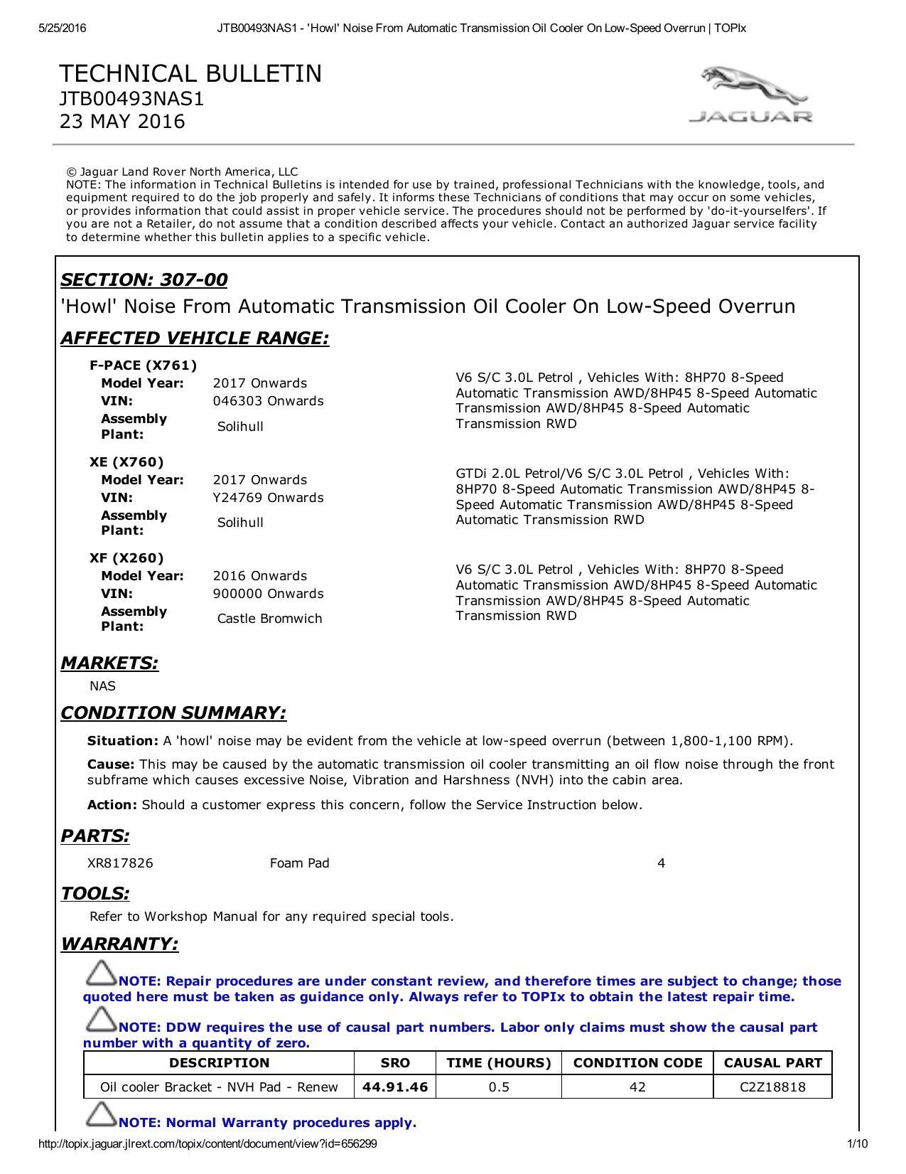 jaguar-f-pace-xe-xf-technical-bulletin---howl-noise-from-automatic-transmission-oil-cooler-on-low-speed-overrun---2016-2017.pdf