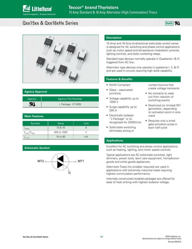 teccor-brand-thyristors-15-amp-standard-16-amp-alternistor-high-commutation-triacs.pdf