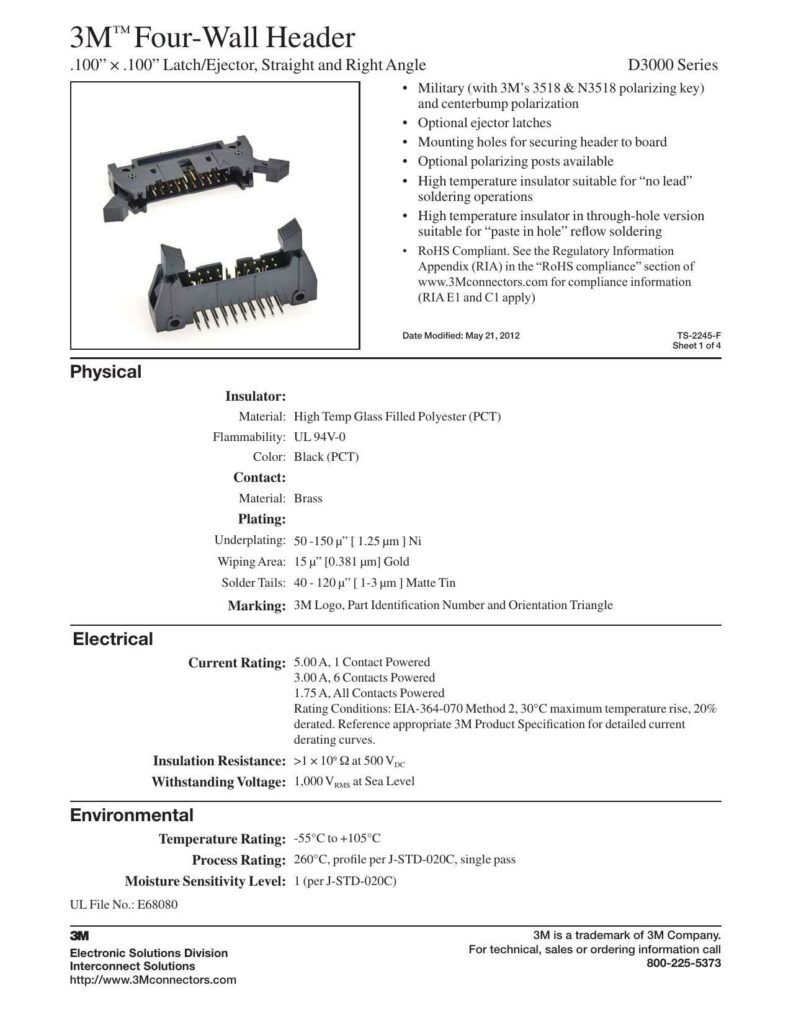 3m-tm-four-wall-header-100-x1oo-latchejector-straight-and-right-angle-d3ooo-series.pdf