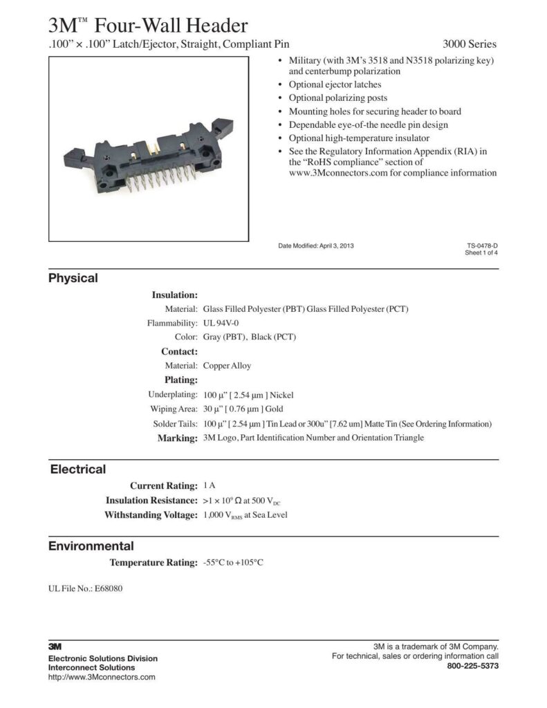 3m-tm-four-wall-header-100-x-100-latchejector-straight-compliant-pin-3000-series.pdf