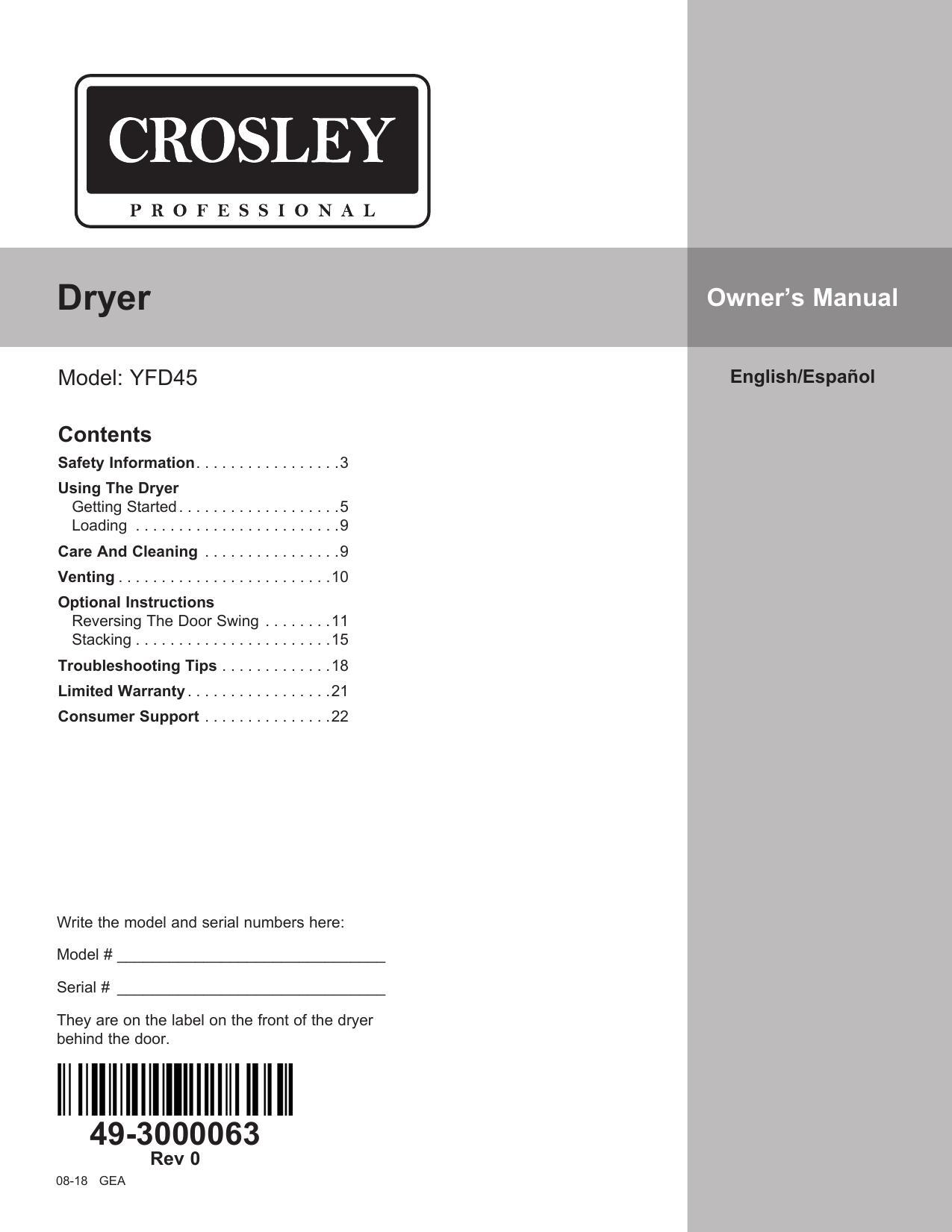 crosley-p-r-0-f-e-s-0-n-a-l-dryer-owners-manual-model-yfd45.pdf