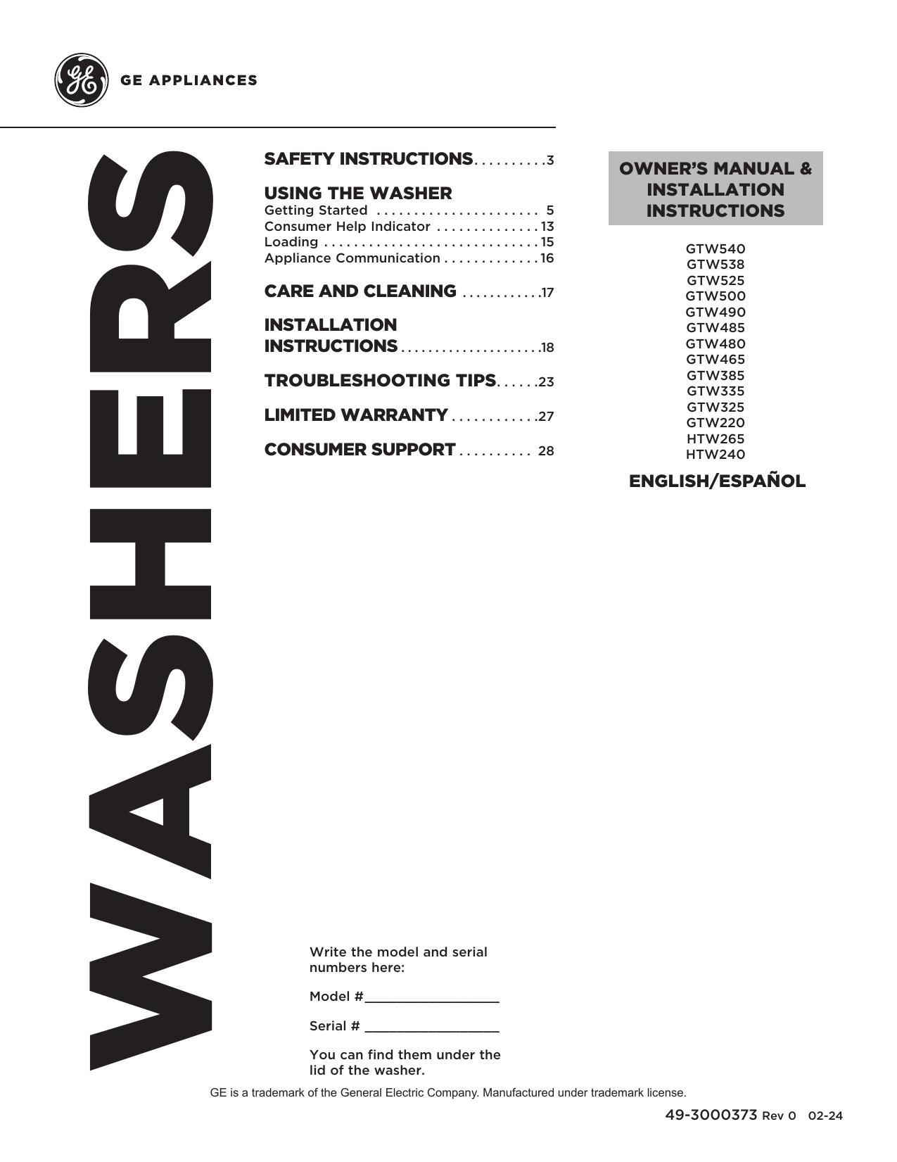 ge-appliances-owners-manual-installation-instructions-for-gtw540-gtw538-gtw525-gtws00-gtw490-gtw485-gtw480-gtw465-gtw385-gtw335-gtw325-gtw220-htw265-htw240.pdf