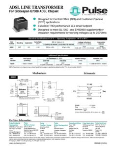 adsl-line-transformer-for-globespan-g7000-adsl-chipset.pdf