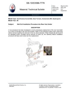 2013-maserati-technical-bulletin---heli-coil-installation-procedure-into-rear-hub-holder.pdf
