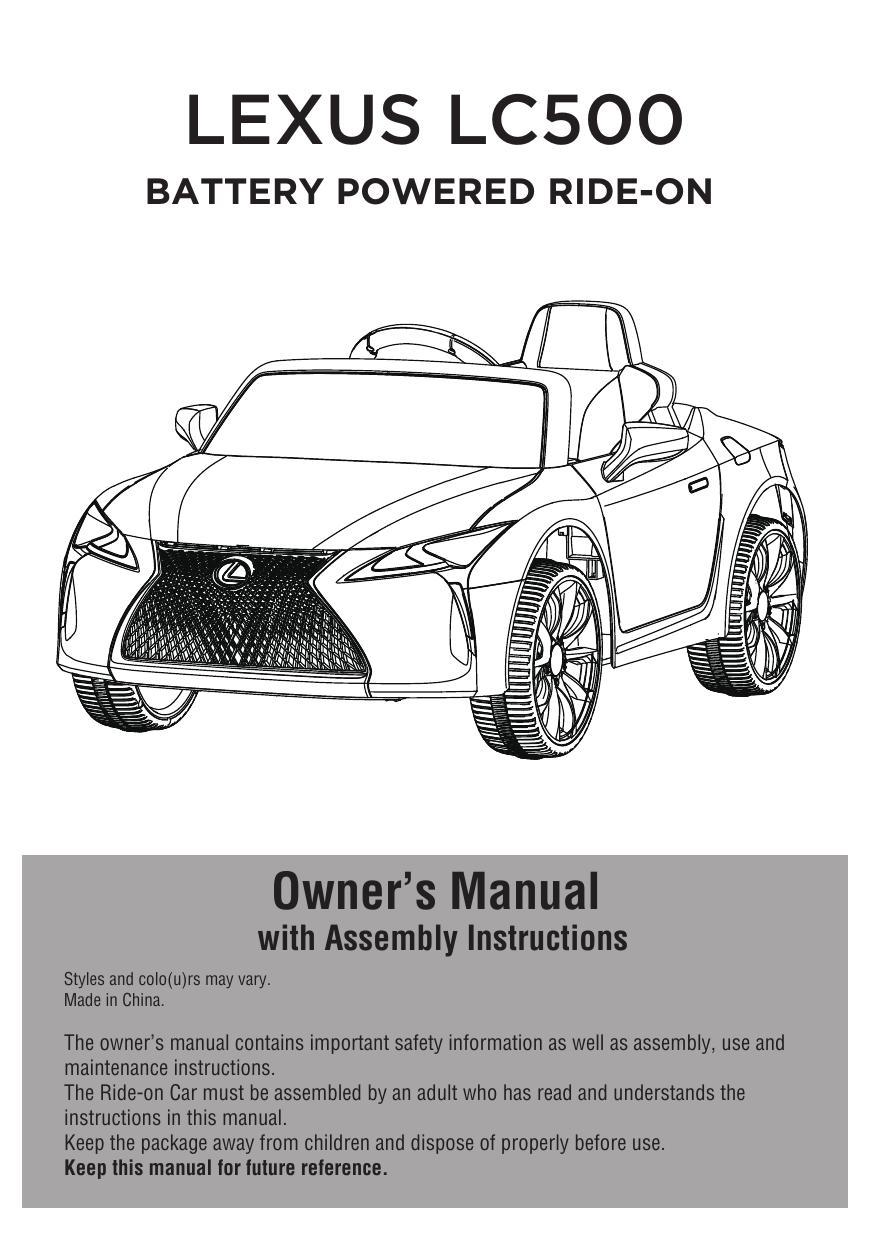 lexus-lc500-children-electric-ride-on-owners-manual-with-assembly-instructions.pdf