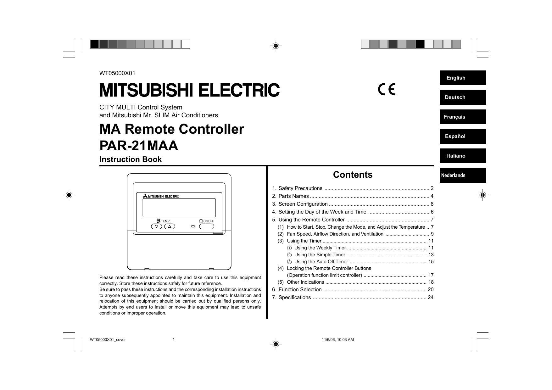 mitsubishi-electric-city-multi-control-system-and-mitsubishi-mr-slim-air-conditioners-ma-remote-controller-par-z1maa-instruction-book.pdf