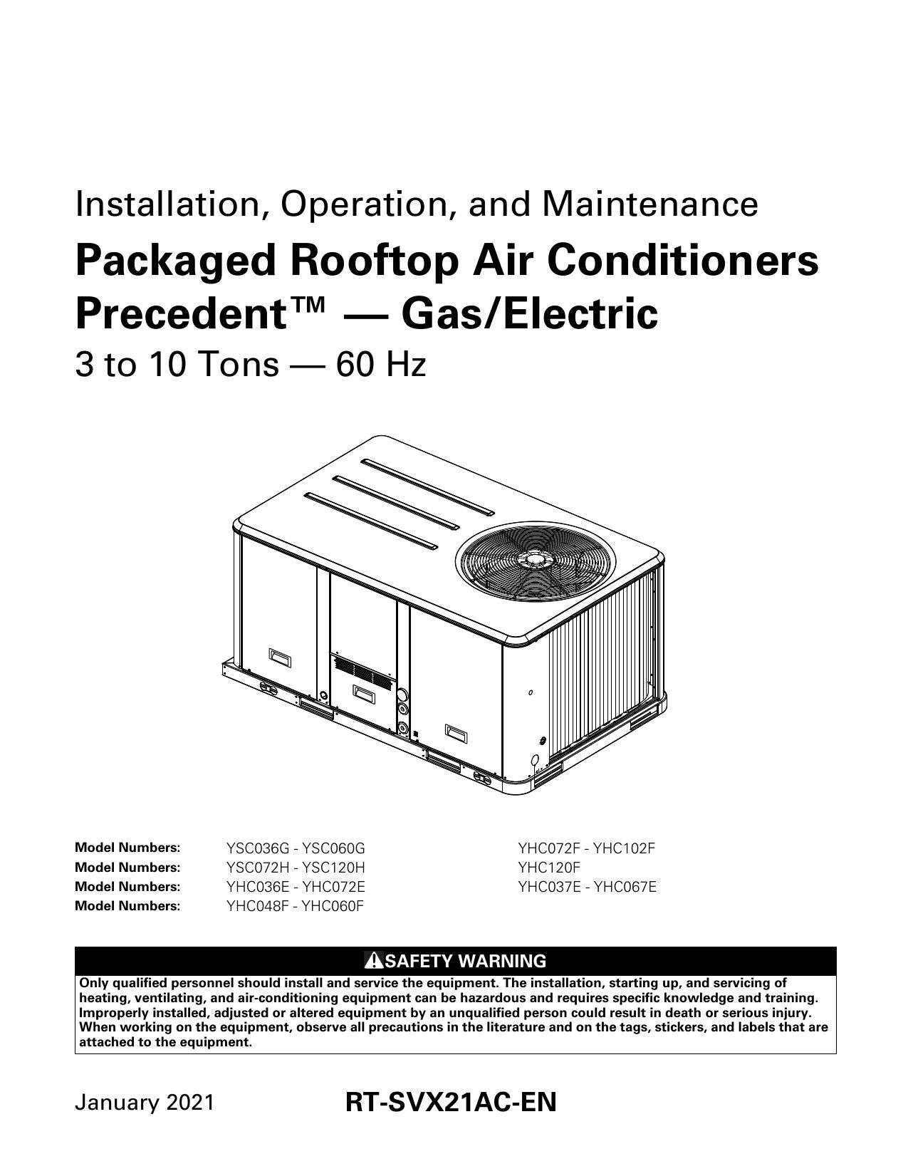 installation-operation-and-maintenance-packaged-rooftop-air-conditioners-precedenttm-gaselectric-3-to-10-tons-60-hz.pdf