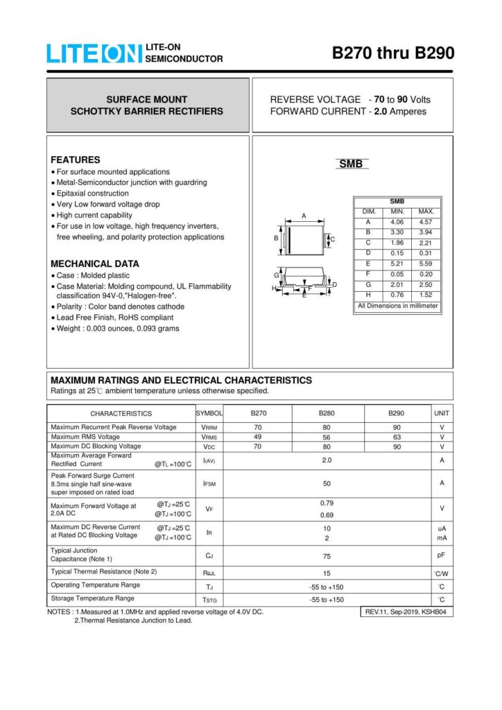 lite-on-liteiojm-semiconductor-b270-thru-b29o-surface-mount-schottky-barrier-rectifiers.pdf