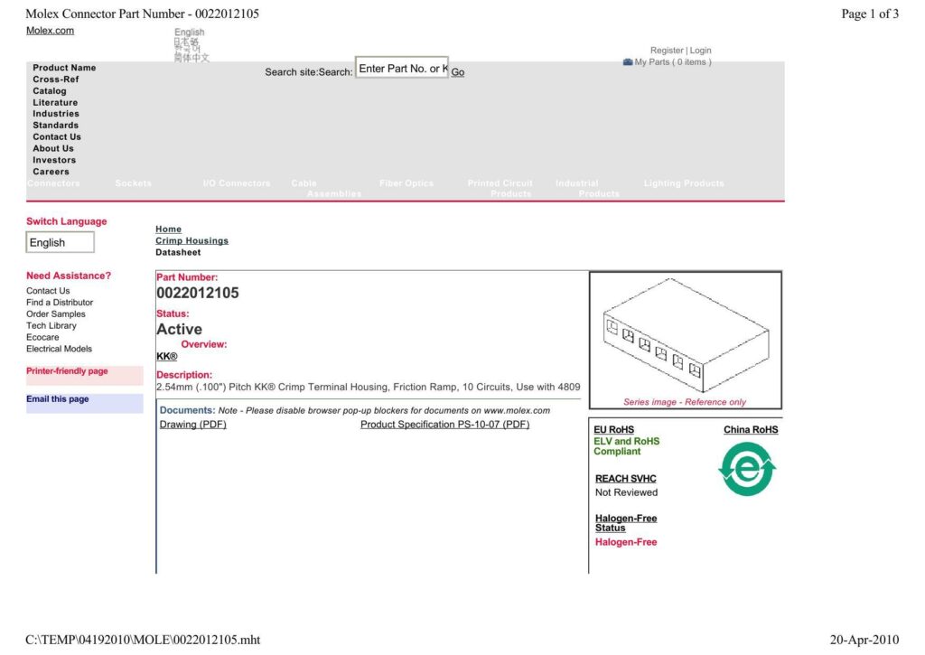 molex-connector-part-number-0022012105.pdf