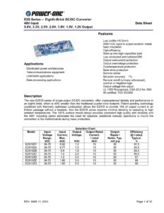 power-one-e2s-series-eighth-brick-dcidc-converter-48v-input-50v-33v-25v-20v-18v-15v-12v-output.pdf