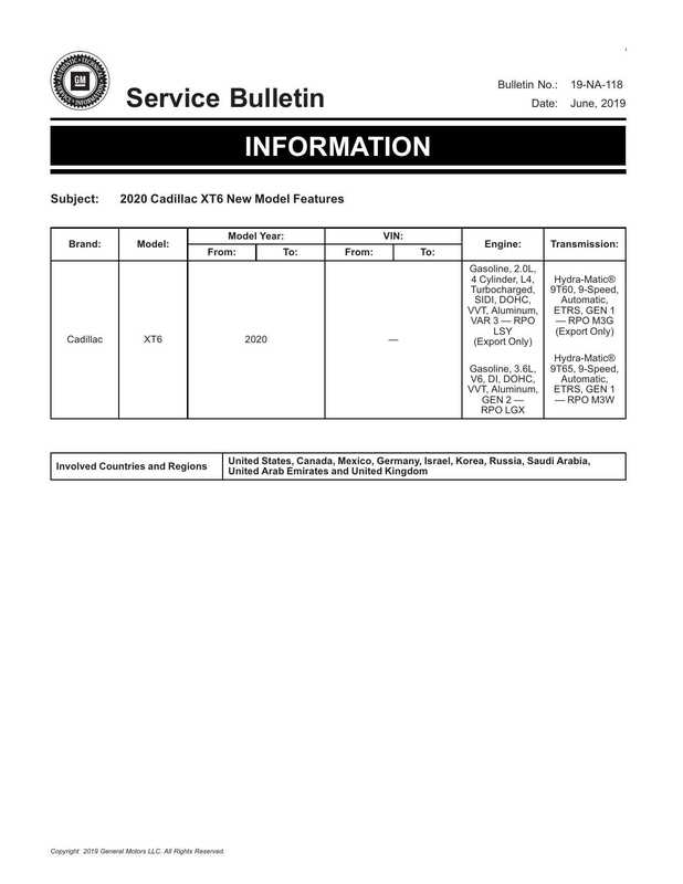 2020-cadillac-xt6-new-model-features-service-bulletin.pdf