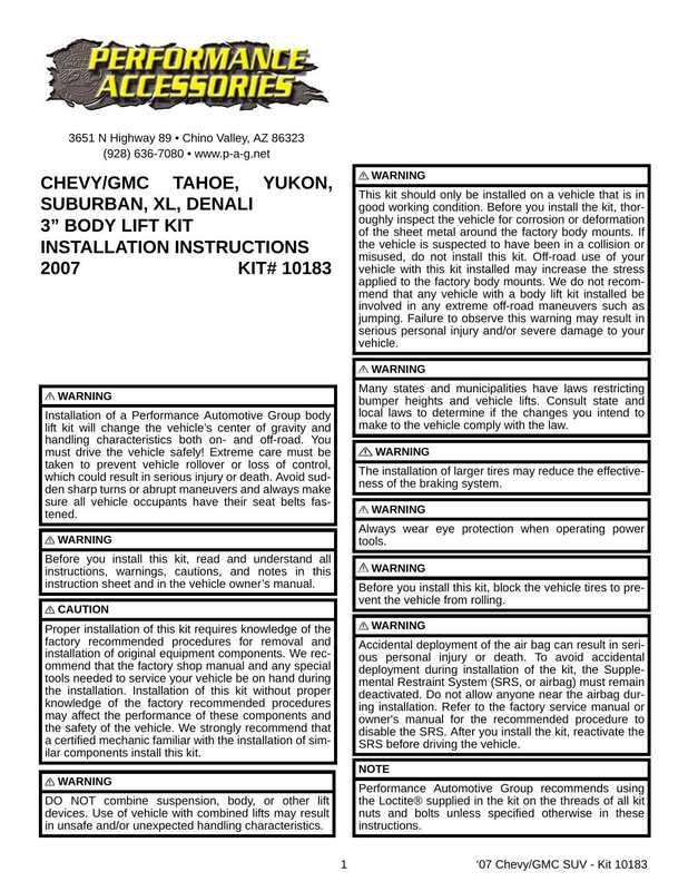 2007-chevyigmc-tahoe-yukon-suburban-xl-denali-3-body-lift-kit-installation-instructions-kit-10183.pdf