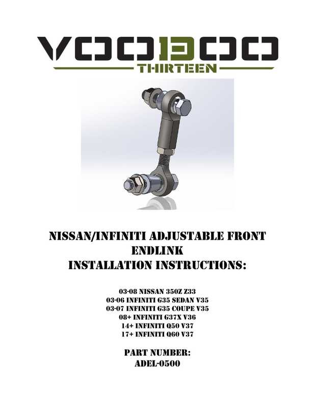 03-08-nissan-350z-adjustable-front-endlinks-installation-instructions-03-06-infiniti-g35-se-v35-03-07-infiniti-g35-coupe-v35-08-infiniti-g37x-v36-14-infiniti-q50-v37-17-infiniti-q50-v37.pdf