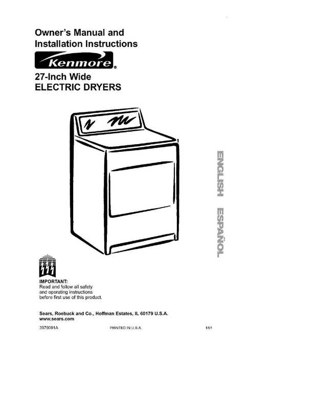 owners-manual-and-installation-instructions-for-kenmore-27-inch-wide-electric-dryers.pdf