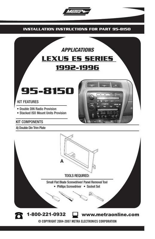 installation-instructions-for-part-95-8150---double-din-radio-provision-stacked-iso-mount-units-provision-for-lexus-es-series-1992-1996.pdf