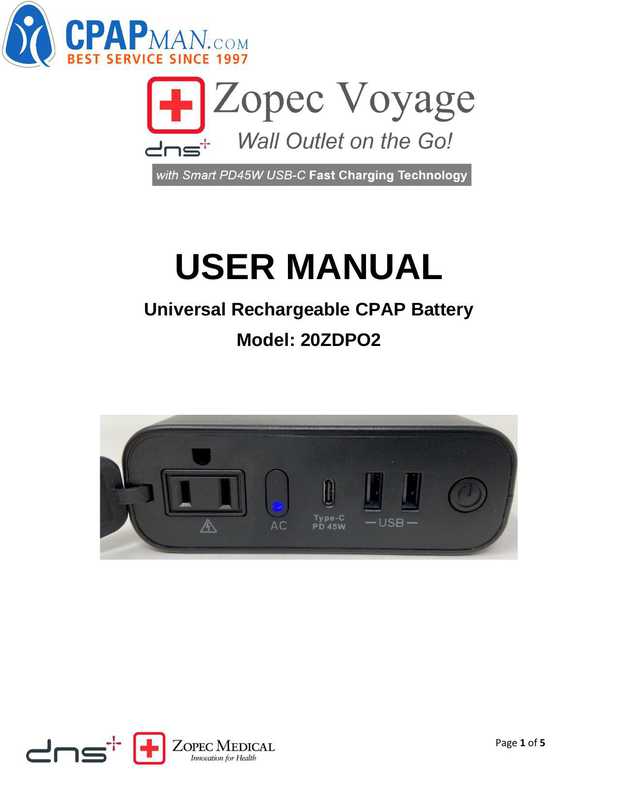 zopec-voyage-universal-rechargeable-cpap-battery-model-20zdpo2-user-manual.pdf