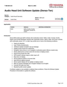 2023-toyota-bz4x-corolla-corolla-hatchback-corolla-hv-crown-audio-head-unit-software-update-denso-ten-technical-service-bulletin.pdf