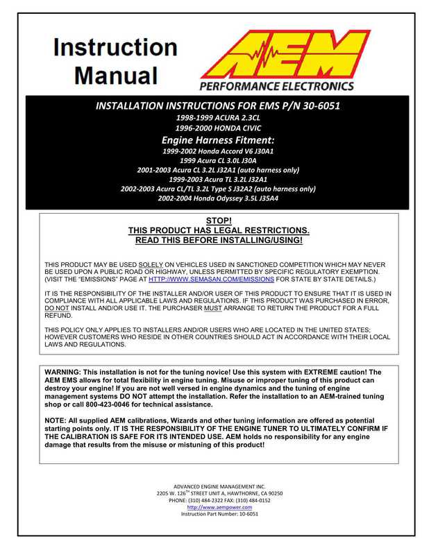 performance-electronics-installation-instructions-for-ems-pin-30-6051-1998-1999-acura-23cl-1996-2000-honda-civic.pdf