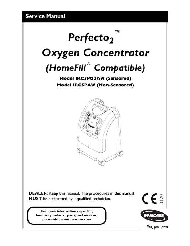 service-manual-invacare-perfecto2-oxygen-concentrator-homefill-compatible-model-ircspozaw-sensored-model-ircspaw-non-sensored.pdf