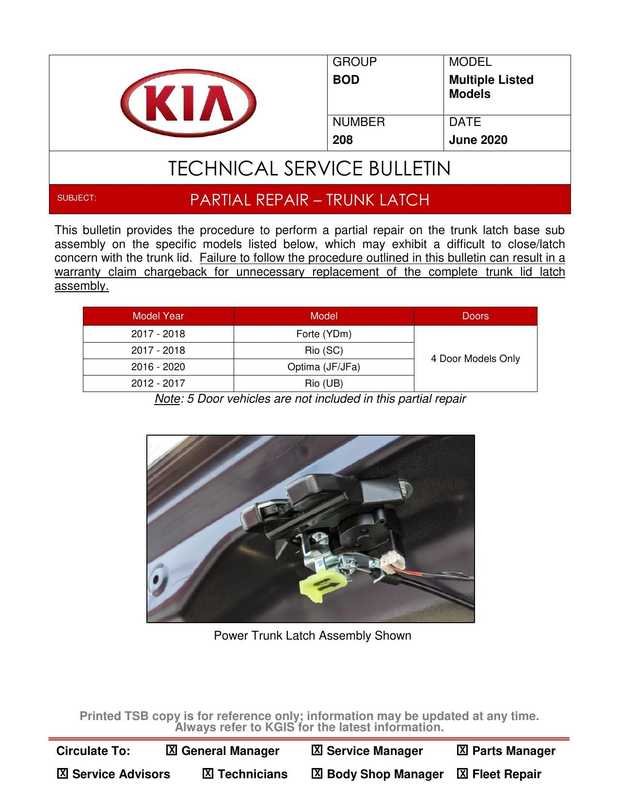 technical-service-bulletin---partial-repair-trunk-latch---2012-2020-kia-forte-rio-and-optima.pdf