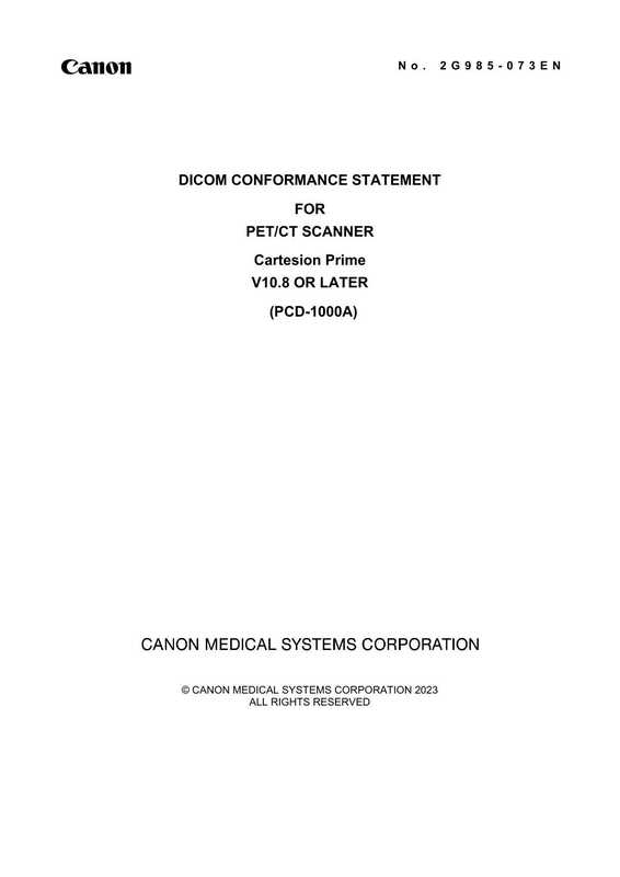 dicom-conformance-statement-for-petict-scanner-cartesion-prime-v108-or-later-pcd-1000a.pdf