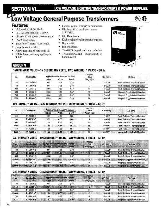 section-vl-low-voltage-lighting-transformers-power-supplies-new-low-voltage-general-purpose-transformers.pdf