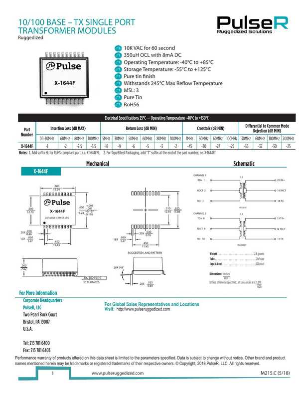 10100-base-tx-single-port-pulser-transformer-modules.pdf